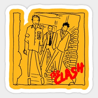 The Clash Debut Album as Stick Figures Sticker